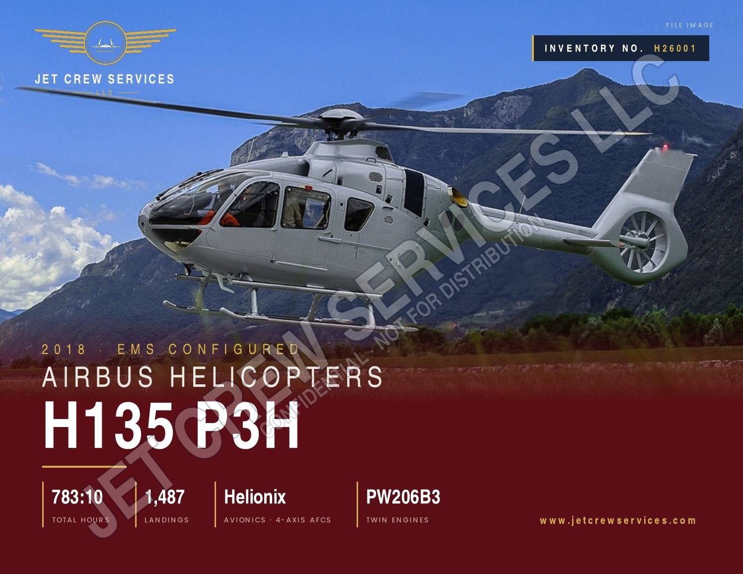 2018 Airbus H135 P3H specification, page 1 of 12