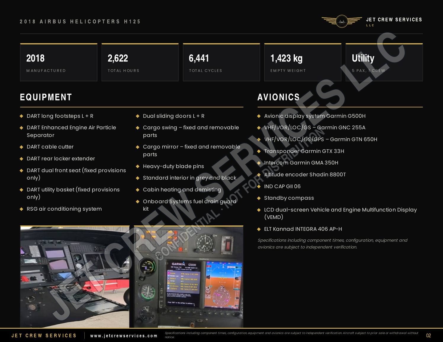 2018 Airbus H125 specification, page 2 of 3