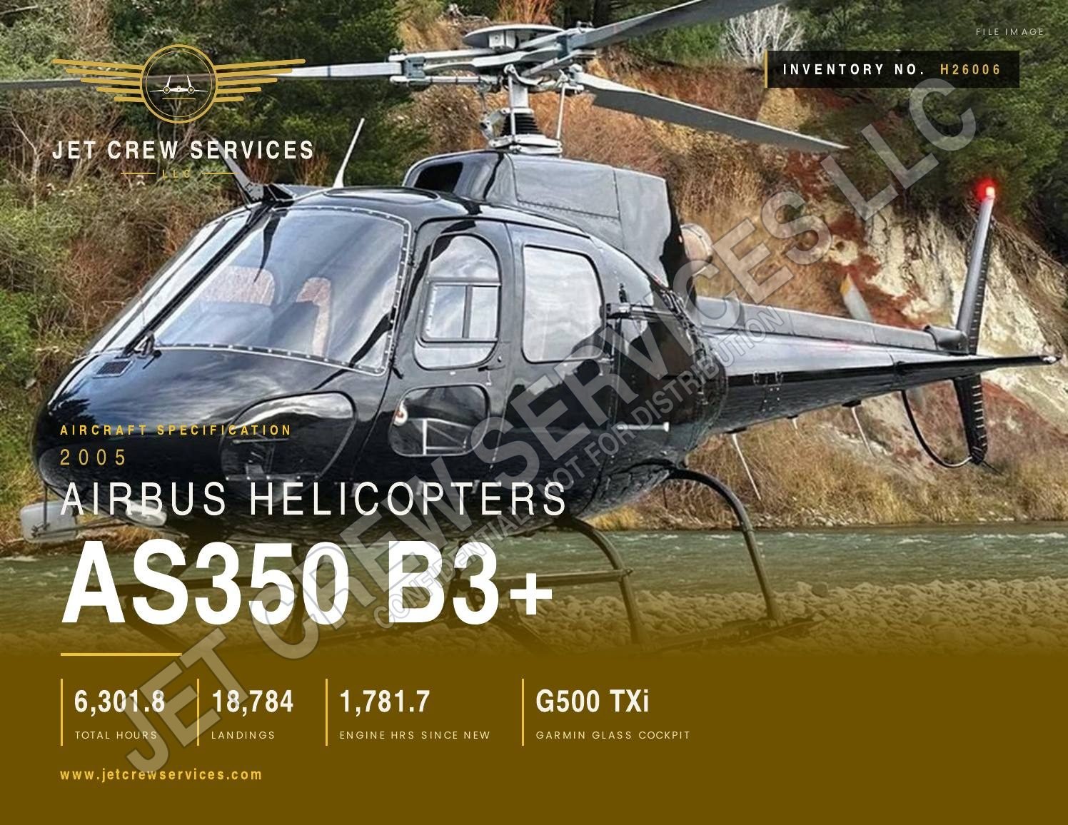 2005 Airbus AS350 B3+ specification, page 1 of 6