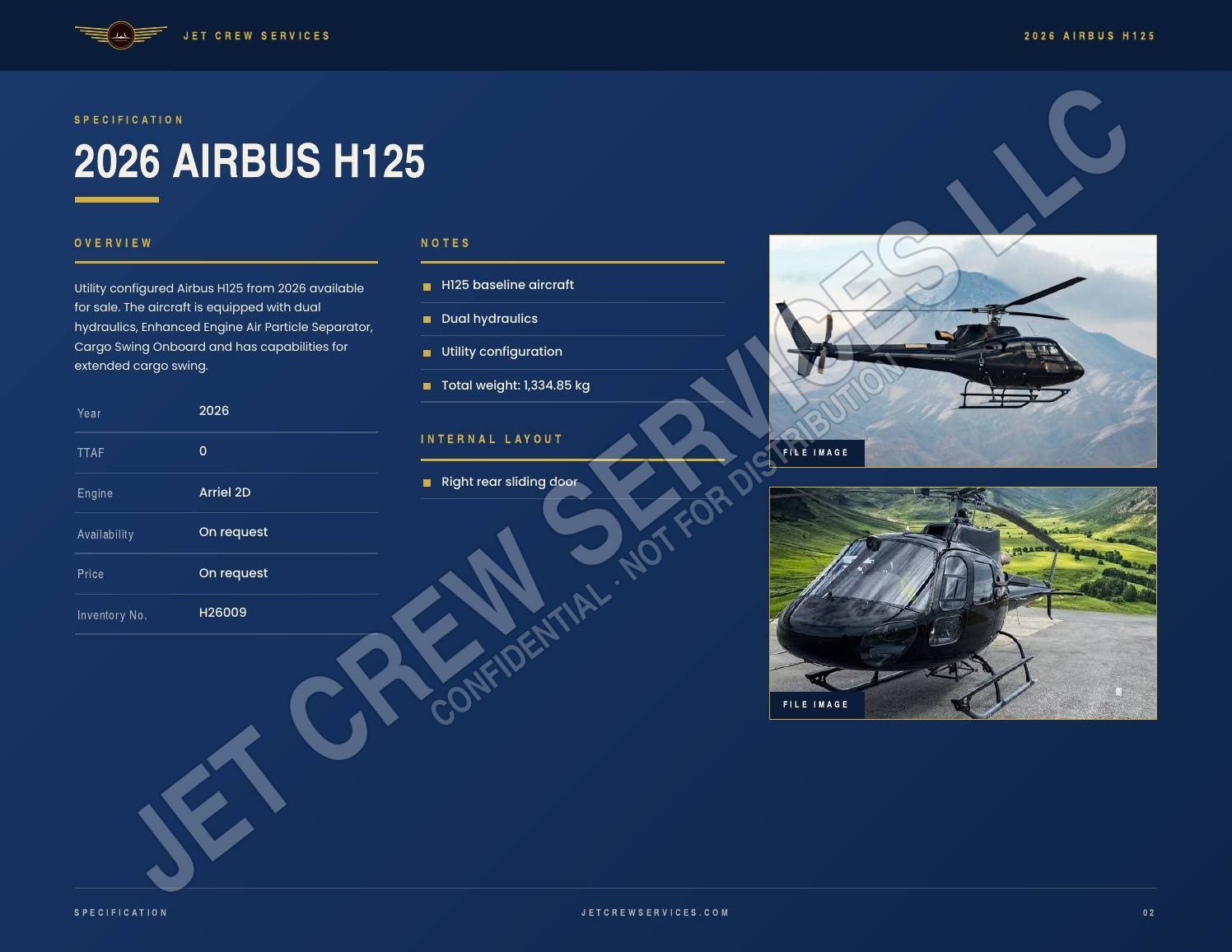 2026 Airbus H125 specification, page 2 of 4