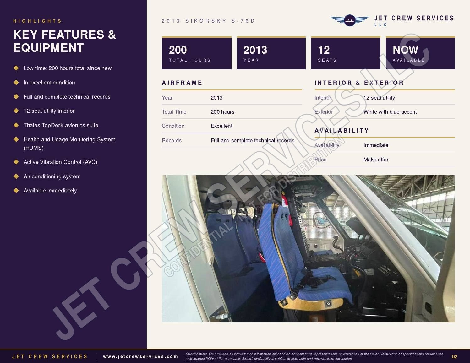 2013 Sikorsky S-76D specification, page 2 of 4