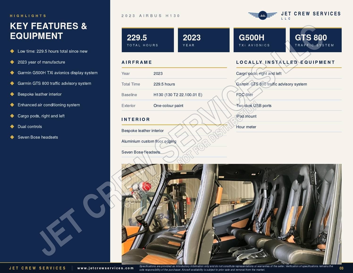 2023 Airbus H130 specification, page 3 of 5