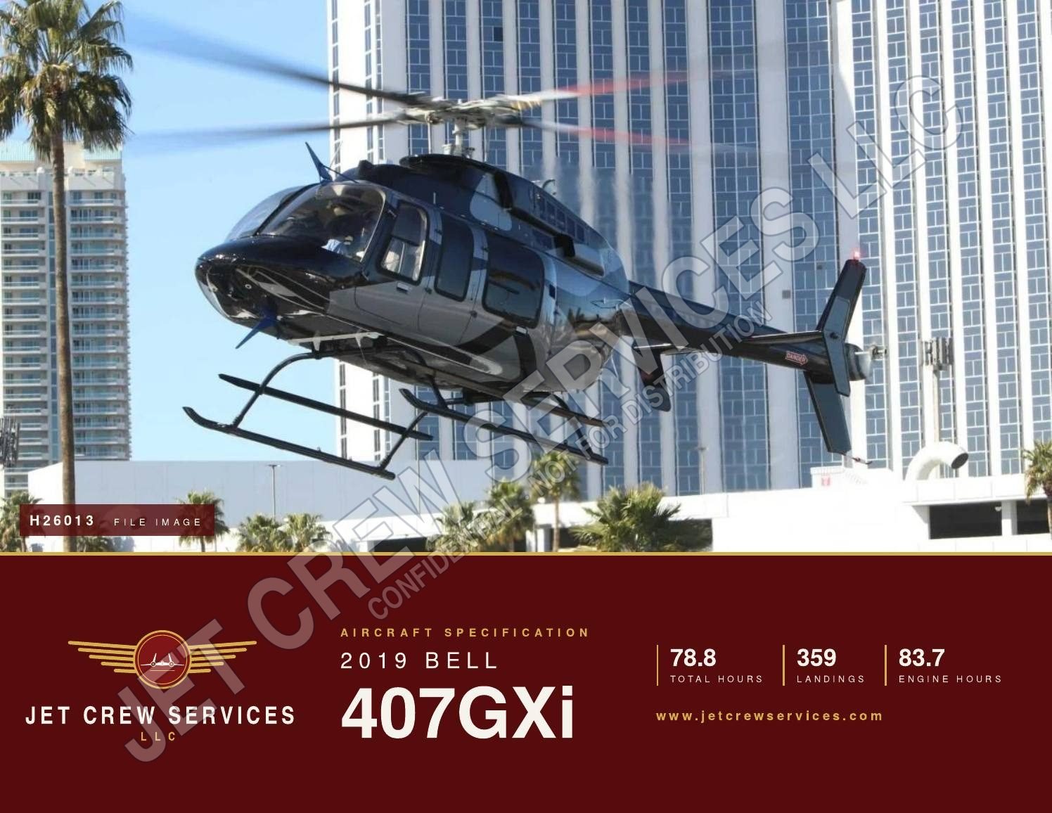 2019 Bell 407GXi specification, page 1 of 7
