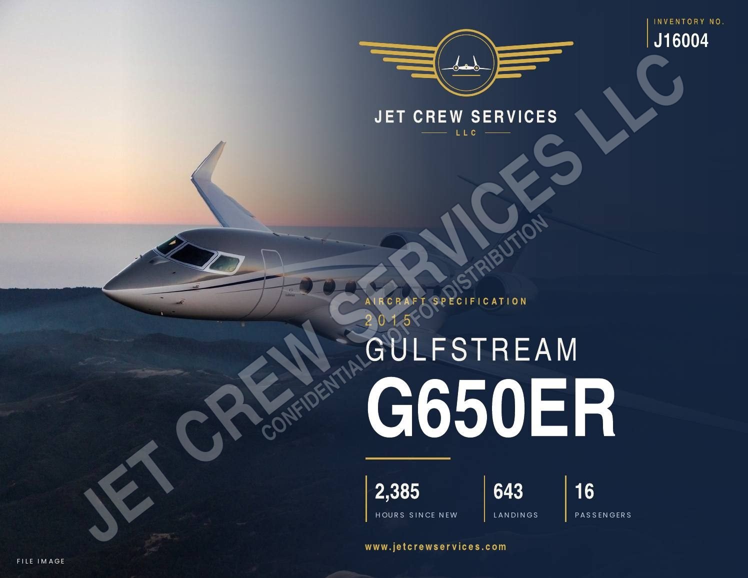 2015 Gulfstream G650ER specification, page 1 of 11