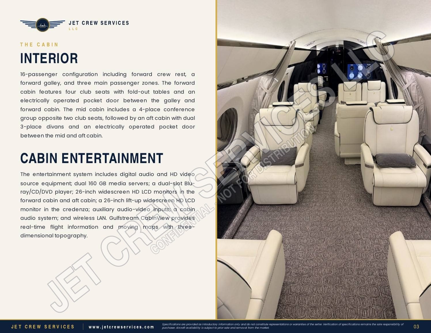 2015 Gulfstream G650ER specification, page 3 of 11