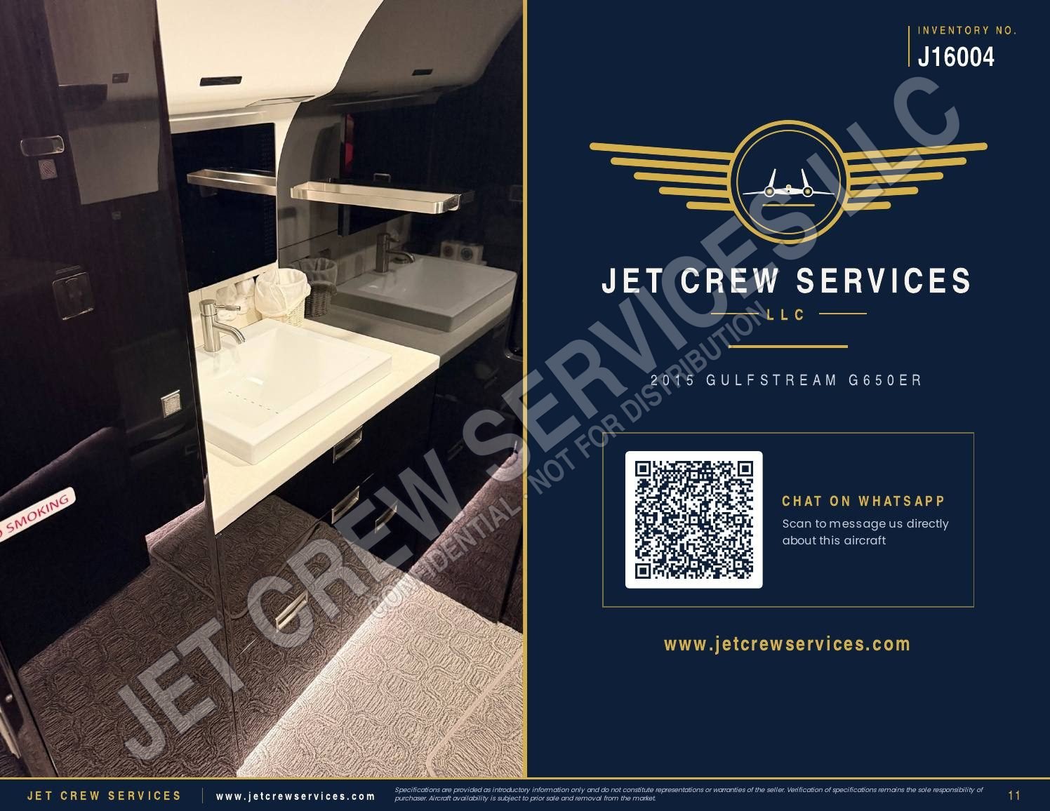 2015 Gulfstream G650ER specification, page 11 of 11
