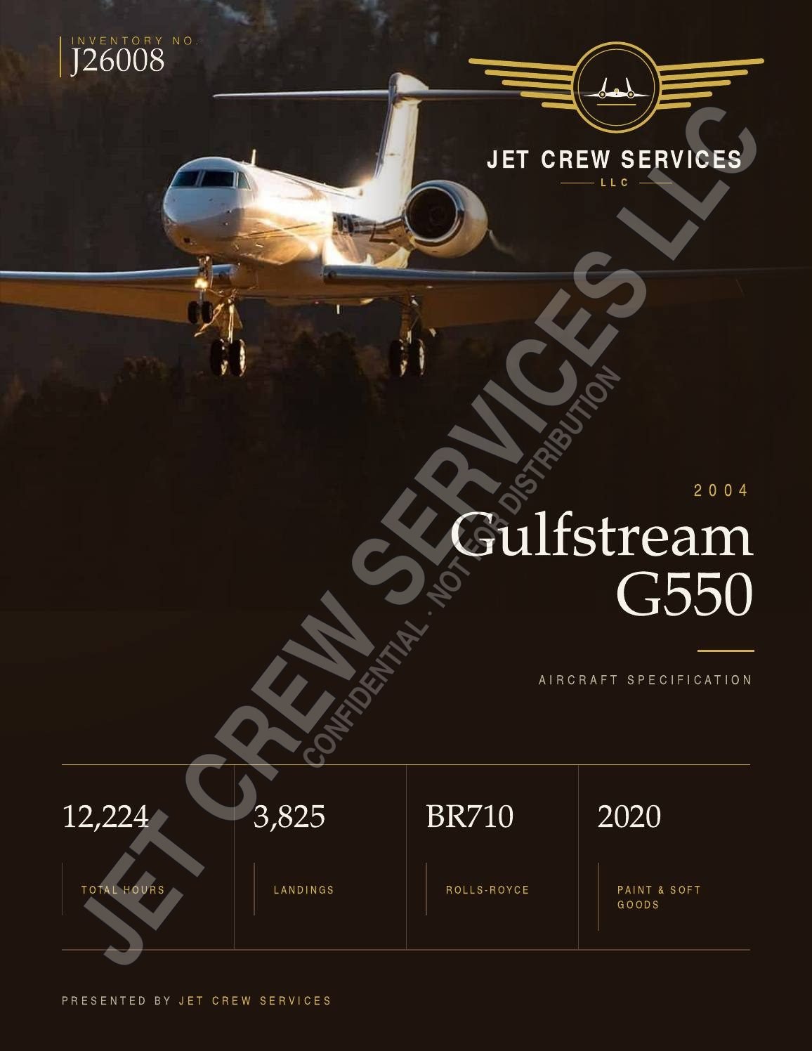 2004 Gulfstream G550 specification, page 1 of 7