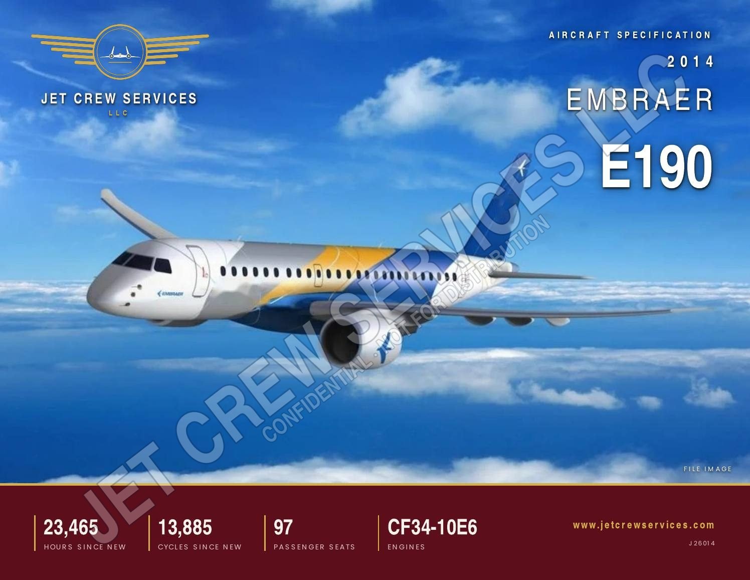2014 Embraer E190 specification, page 1 of 4