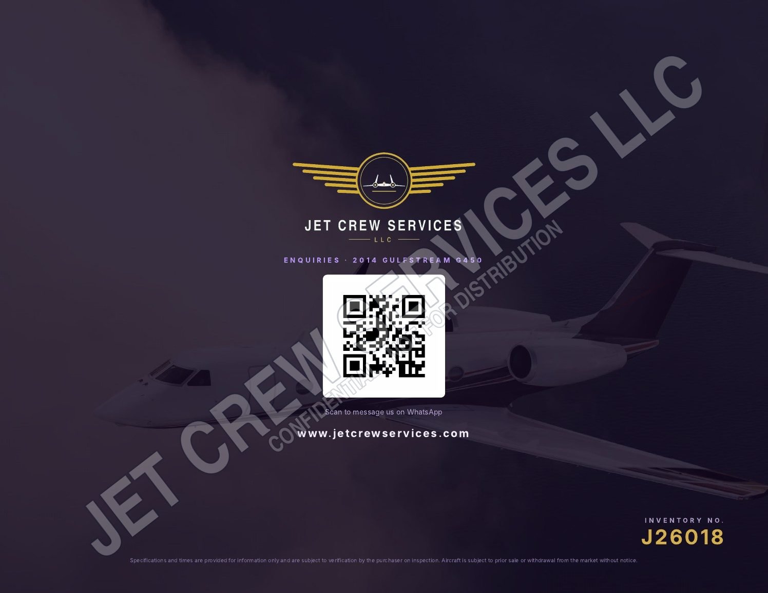 2014 Gulfstream G450 specification, page 8 of 8